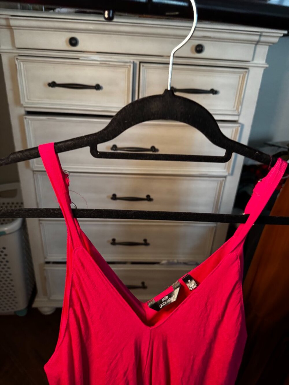 Mlle Gabrielle Pink Handkerchief Hem Boho Maxi Dress (3X) - Picture 3 of 4